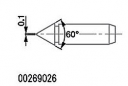 Pár nožových doteků ø 0.1 mm/60°