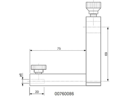 Držák doteků prodloužený 110 mm