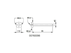 Křížový adapter pro doteky M2,5 a M1,4