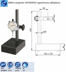 Měřicí stojánek: INTERAPID s granitovou základnou