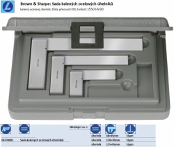 Brown & Sharpe: Sada kalených ocelových úhelníků