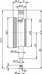 číselník Ø 57 a 58 mm, rozlišení 0,01 mm 