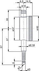 číselník Ø 40 mm, rozlišení 0,01 mm