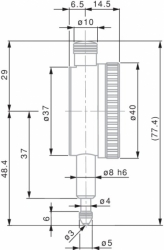 číselník Ø 40 mm, rozlišení 0,002 mm 