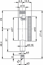 číselník Ø 40 mm, rozlišení 0,01 mm