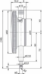 číselník Ø 82 mm, rozlišení 0,001 mm 