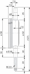 číselník Ø 58 mm, rozlišení 0,01 mm, s vysokým zdvihem 