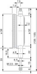 číselník Ø 58 mm, rozlišení 0,01 mm, s vysokým zdvihem 