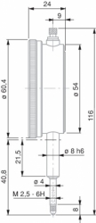 číselník Ø 58 mm, rozlišení 0,01 mm, s vysokým zdvihem 