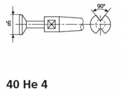 Měřicí doteky, talířkové s V-drážkami (ø5 mm) 40 He 4