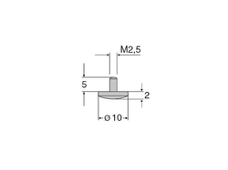 Měřicí dotek: Talíř kulový pr. 10,0 mm