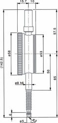 číselník Ø 57 a 58 mm, rozlišení 0,01 mm 