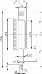 číselník Ø 58 mm, rozlišení 0,002 mm 