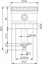 s kolmím číselníkemčíselník Ø 40 mm, rozlišení 0,01 / 00,2 mm