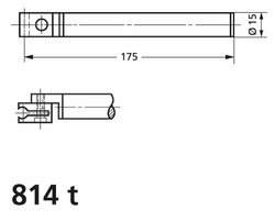 Držák 150 mm, Upínací průměr 8 mm 814 t