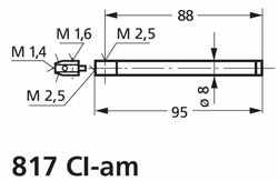 Držák s připojovacím závitem M2.5, M1.6, M1.4 817 CI-am