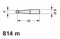 Kuličkový měřicí dotek, Průměr kuličky 2 mm 814 m