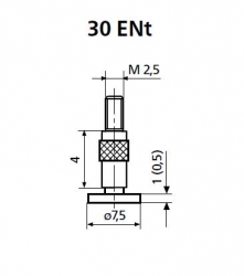 Talířový měřicí dotek 30 ENt 0.5 mm