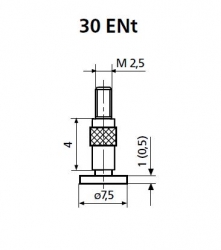 Talířový měřicí dotek 30 ENt 1 mm