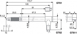 Indukční snímač GTL, +/- 5 mm; 10,3 mm 