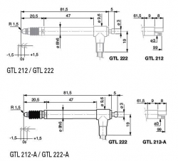 Indukčnostní snímače délky Tesa: GTL 212 / GTL 222 / GTL 212-A / GT 222-A