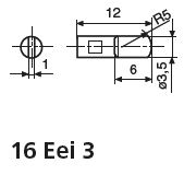 Měřicí dotek pro měření vnitřních rozměrů (3,5 x 6 mm) 16 Eei 3