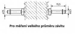 Měřicí doteky: Mahr Micromar 40 Za-Měření velkého průměru závitu
