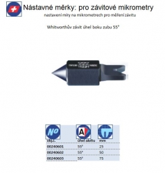 Nástavné měrky závitový mikrometr, Whitwortův závit