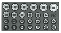 1500 ES-19 Sada nástrčných hlavic a bitů 1/2"