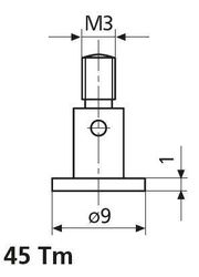 Talířkový měřicí dotek 45 Tm