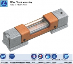 TESA: Přesné vodováhy, Typ B; L=100/0.02mm