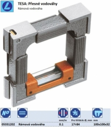 TESA: Přesné rámové vodováhy, Typ 100x100x32 /0.01