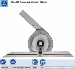 ETALON Analogový úhloměr, rozměr 200mm