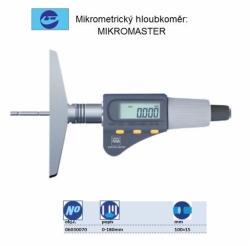 Digitální hloubkoměr Mikromaster, Rozsah 0-180mm