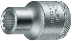 D 19 (MM) nástrčný klíč vložka 1/2" 12bodový profil UD,  D 19 34 Zásuvka 1/2