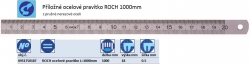 Příložné ocelové pravítko ROCH, Délka 1000mm