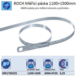 Pásky pro měření obvodu a průměru, rozsah 1100÷1500mm