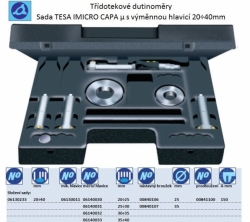 Sada TESA IMICRO CAPA μ s výměnnou hlavicí, Rozsah 20÷40mm