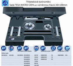 Sada TESA IMICRO CAPA μ s výměnnou hlavicí, Rozsah 40÷100mm