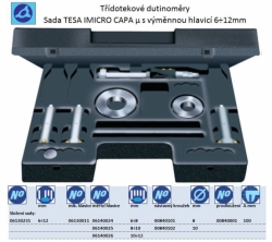 Sada TESA IMICRO CAPA μ s výměnnou hlavicí, Rozsah 6÷12mm