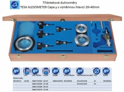 Sada TESA ALESOMETER Capa μ s výměnnou hlavicí, Rozsah 20÷40mm