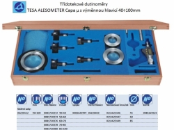 Sada TESA ALESOMETER Capa μ s výměnnou hlavicí, Rozsah 40÷100mm