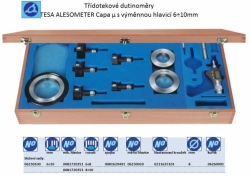 Sada TESA ALESOMETER Capa μ s výměnnou hlavicí, Rozsah 6÷10mm