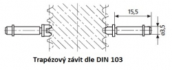 Měřicí doteky: Závitový mikrometr Mahr Micromar 40 Z-Trapézový závit DIN 103