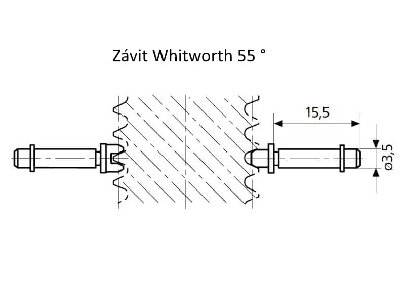 Micromar Závitové měřicí doteky Whitworth 55°