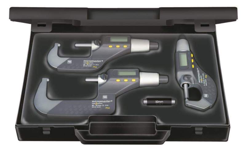Digitální mikrometry TESA MICROMASTER sada