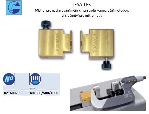 TESA TPS příslušentví pro mikrometry