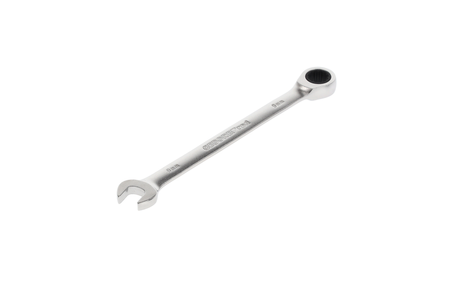 R0710 Ringratschenmaulschlüssel,  R07100090 Klíč kombinovaný ráčnový SW9mm L.143mm