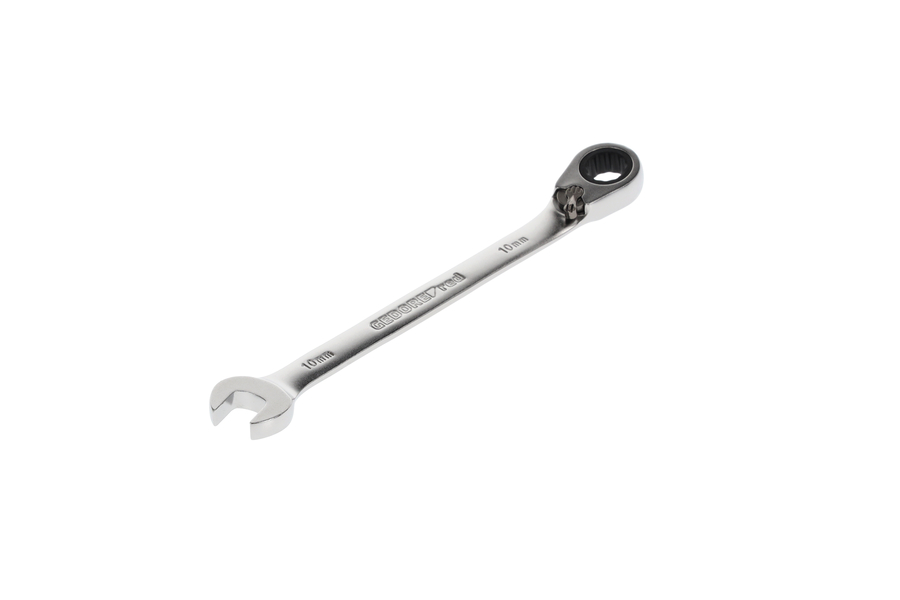Ráčnový klíč R0720, oboustranný,  R07200100 Očkový ráčnový vidlicový klíč R/L. SW10mm 158mm