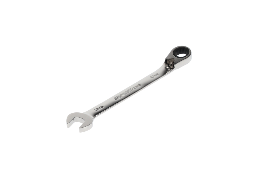 Ráčnový klíč R0720, oboustranný,  R07200120 Očkový ráčnový vidlicový klíč R/L. SW12mm 173mm